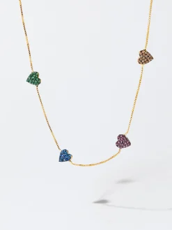925 Silver Necklace With Hearts|Parfois Outlet