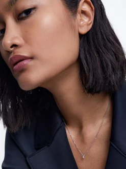 925 Necklace With Zirconia|Parfois Flash Sale