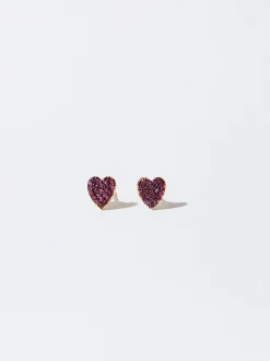 925 Silver Studs With Hearts|Parfois Best