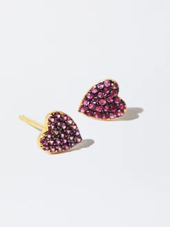 925 Silver Studs With Hearts|Parfois Best