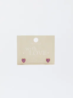 925 Silver Studs With Hearts|Parfois Best