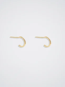 925 Sterling Silver Hoops With Zirconia|Parfois Outlet