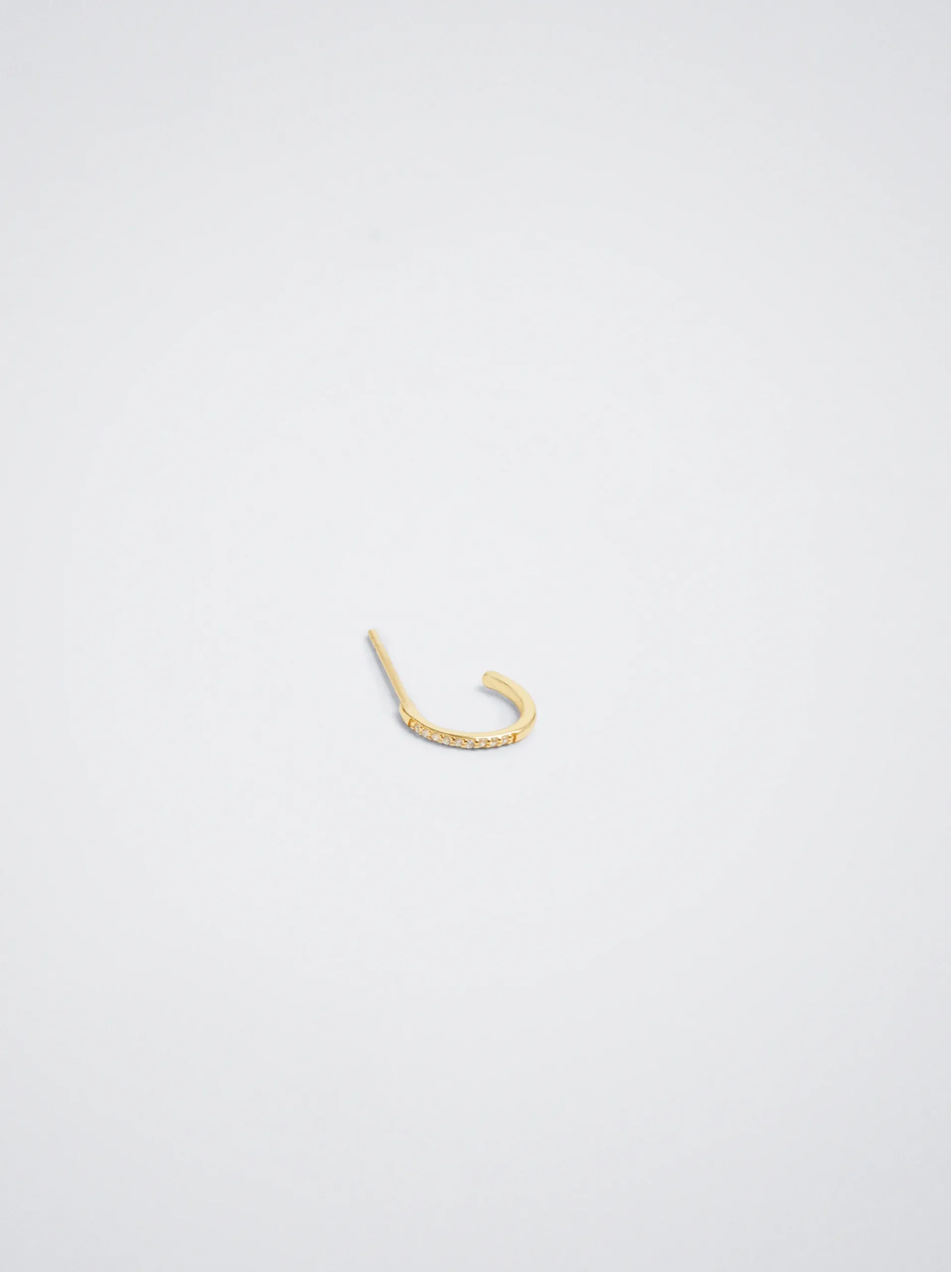 925 Sterling Silver Hoops With Zirconia|Parfois Outlet