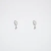 925 Sterling Hoops With Zirconia|Parfois Online