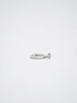 925 Sterling Hoops With Zirconia|Parfois Hot