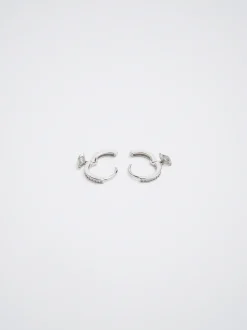925 Sterling Hoops With Zirconia|Parfois Hot