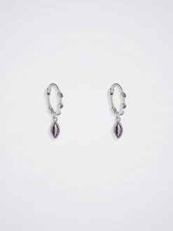 925 Sterling Silver Hoops With Zirconia|Parfois Best