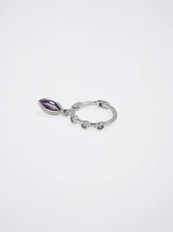 925 Sterling Silver Hoops With Zirconia|Parfois Best