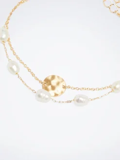 Adjustable Bracelet With Freshwater Pearl|Parfois Fashion