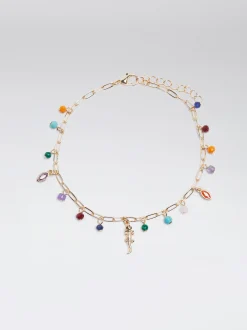 Anklet Bracelet With Stone And Zirconia|Parfois Outlet