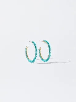 Beaded Hoop Earrings|Parfois Shop