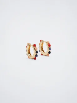 Beaded Hoop Earrings|Parfois Flash Sale