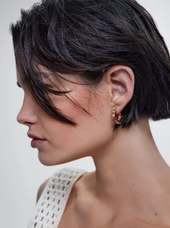 Beaded Hoop Earrings|Parfois Shop