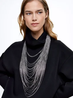Body Necklace With Crystals|Parfois Discount