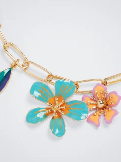 Bracelet With Flowers And Seashell|Parfois New