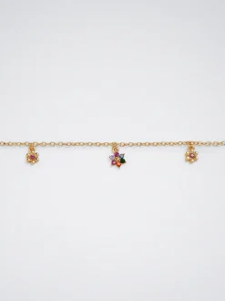 Bracelet With Flowers And Crystals|Parfois Outlet