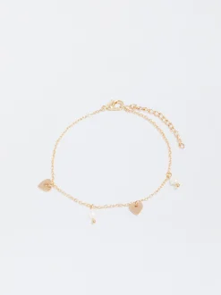 Bracelet With Pearl And Hearts|Parfois Online