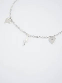 Bracelet With Pearl And Hearts|Parfois Outlet
