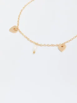 Bracelet With Pearl And Hearts|Parfois Fashion