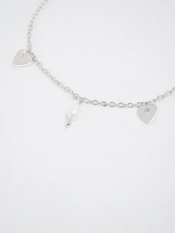 Bracelet With Pearl And Hearts|Parfois Clearance