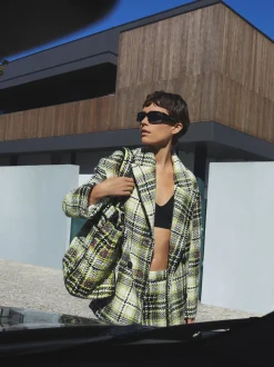 Check Blazer Coat|Parfois Fashion