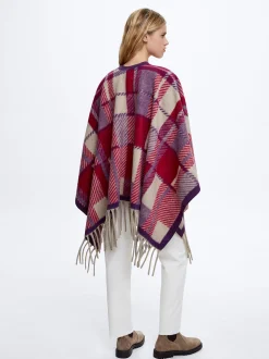 Check Knitted Poncho|Parfois Clearance