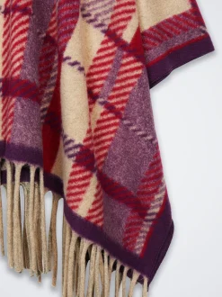 Check Knitted Poncho|Parfois Clearance