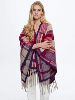Check Knitted Poncho|Parfois Fashion