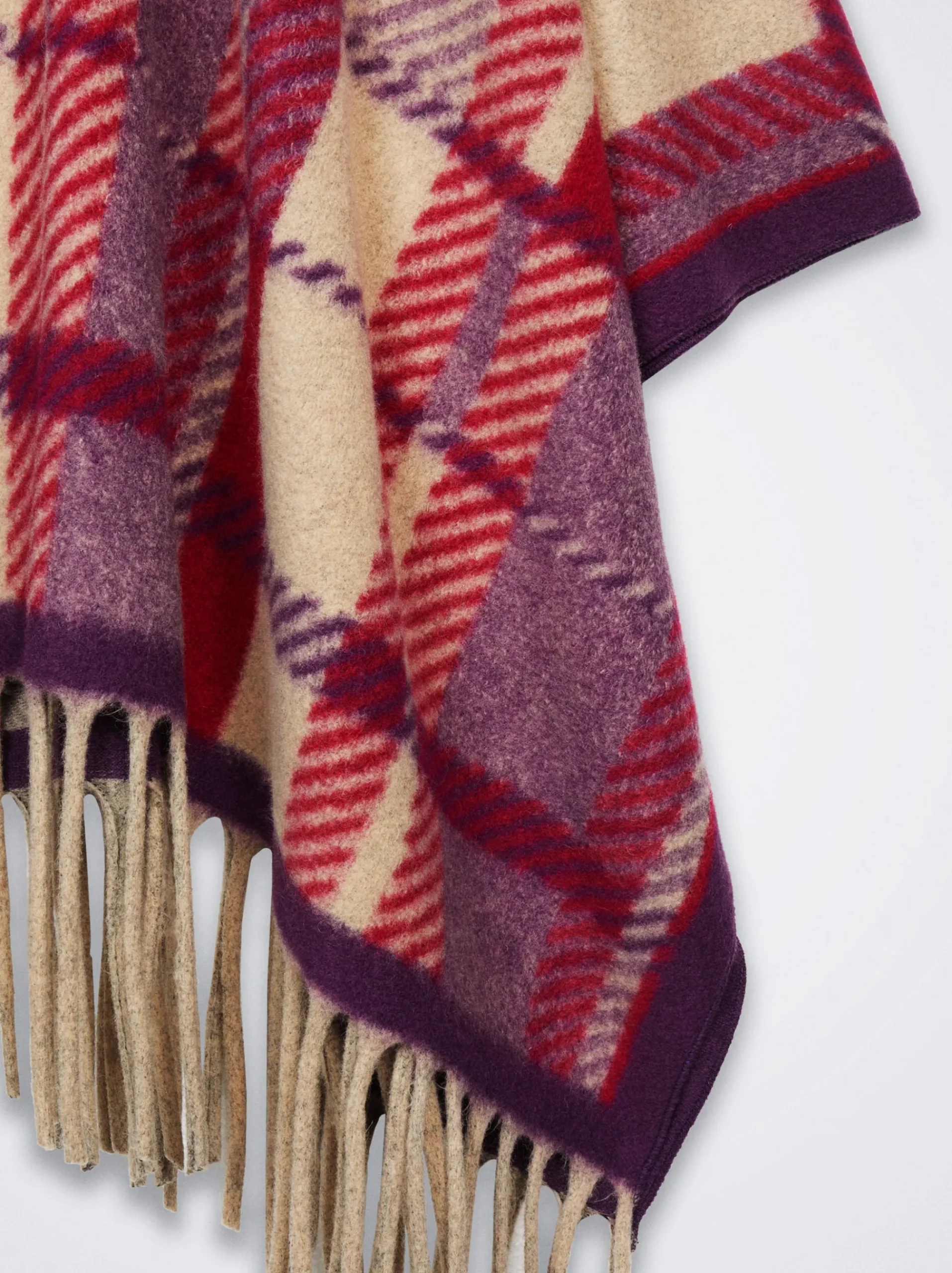 Check Knitted Poncho|Parfois Fashion