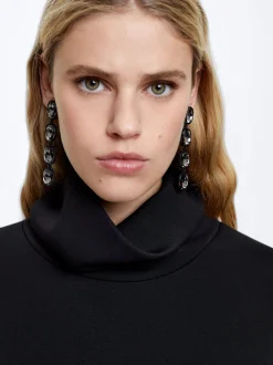 Clip Earrings With Crystals|Parfois Cheap