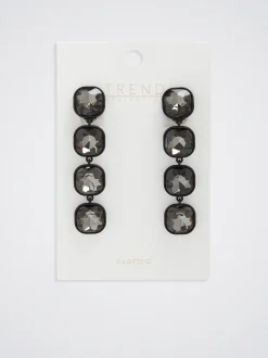 Clip Earrings With Crystals|Parfois Cheap
