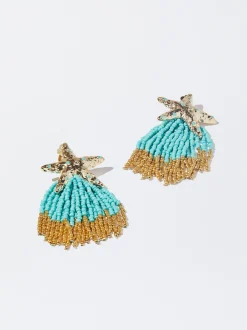 Clip Earrings With Star And Beads|Parfois Discount