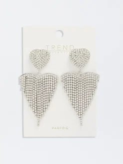 Clip-Earrings With Crystals|Parfois Outlet