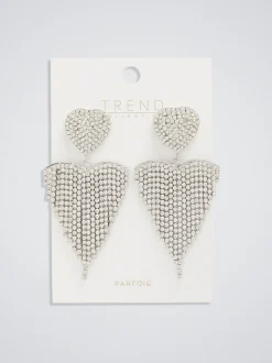 Clip-Earrings With Crystals|Parfois Outlet