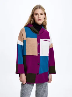 Colour Block Knit Cardigan|Parfois Discount