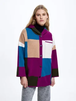 Colour Block Knit Cardigan|Parfois Clearance