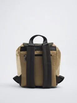 Colour Block Nylon Backpack|Parfois Flash Sale