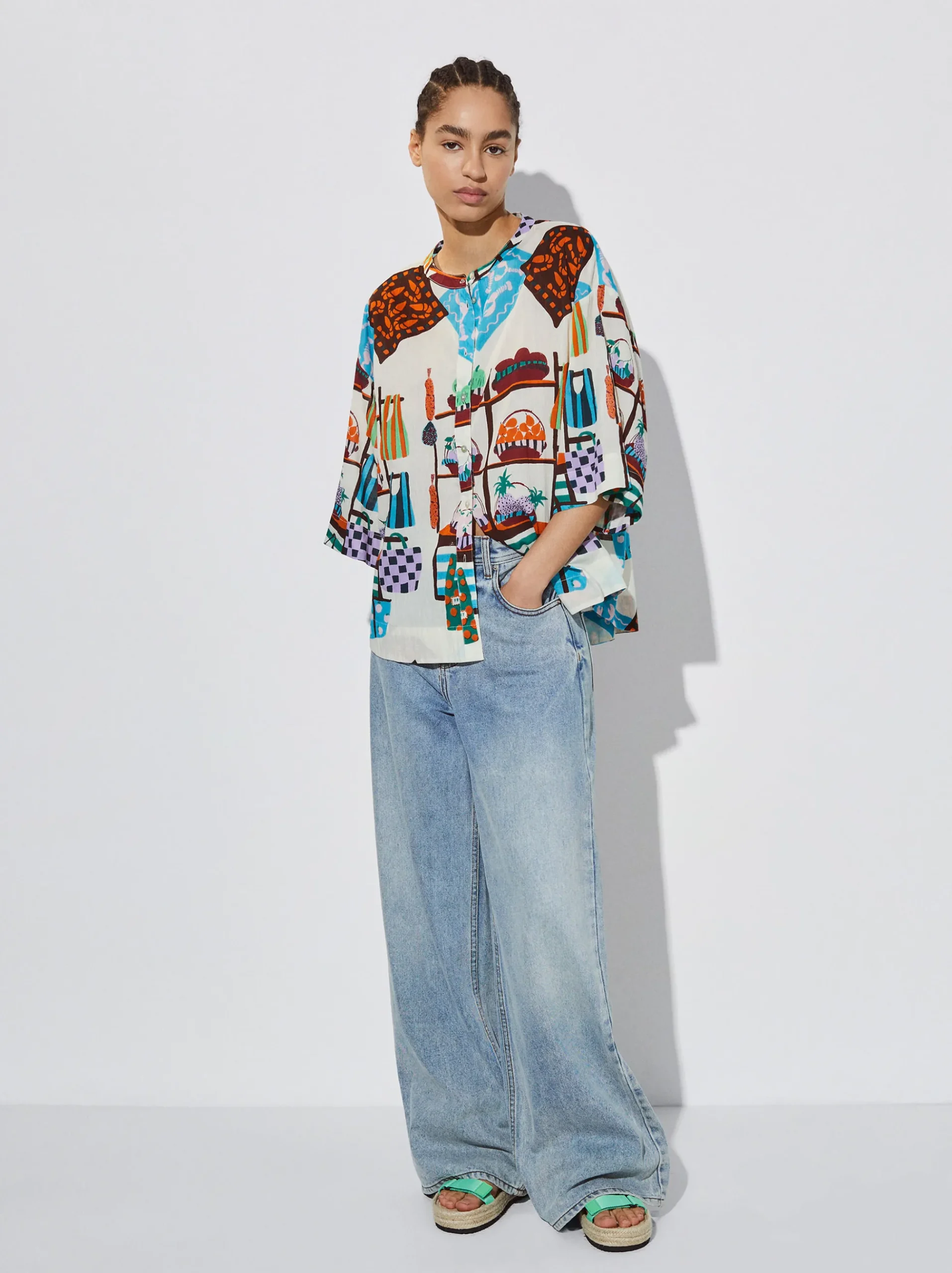 Cotton Printed Shirt|Parfois Fashion