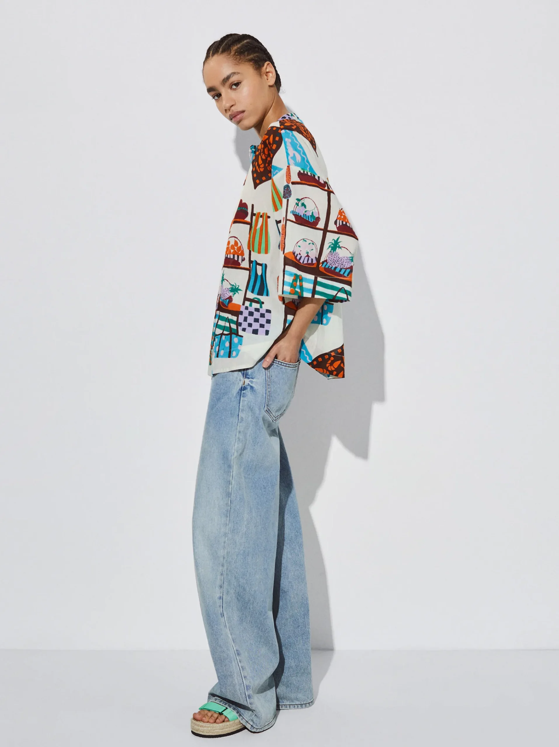 Cotton Printed Shirt|Parfois Fashion