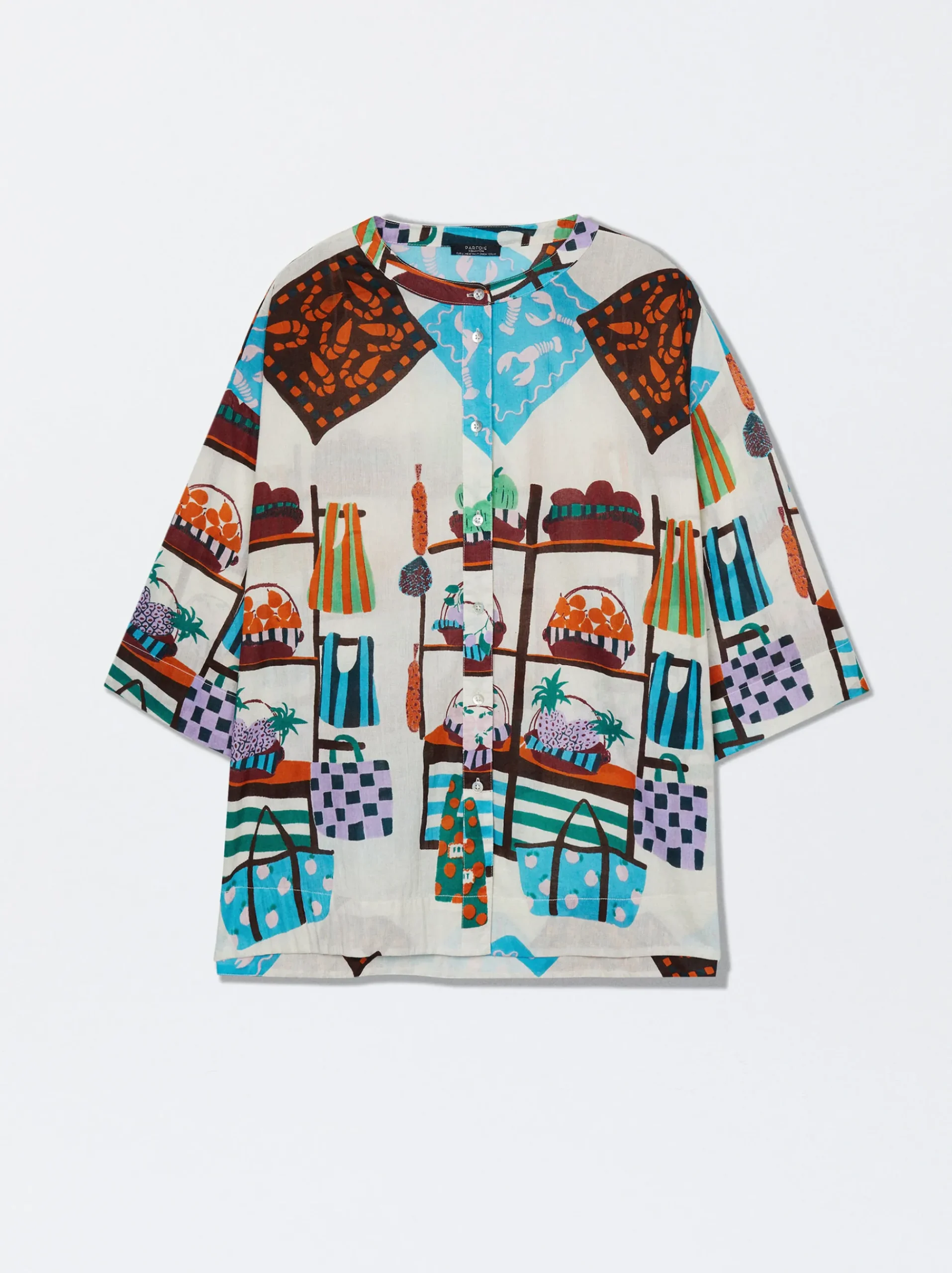 Cotton Printed Shirt|Parfois Fashion