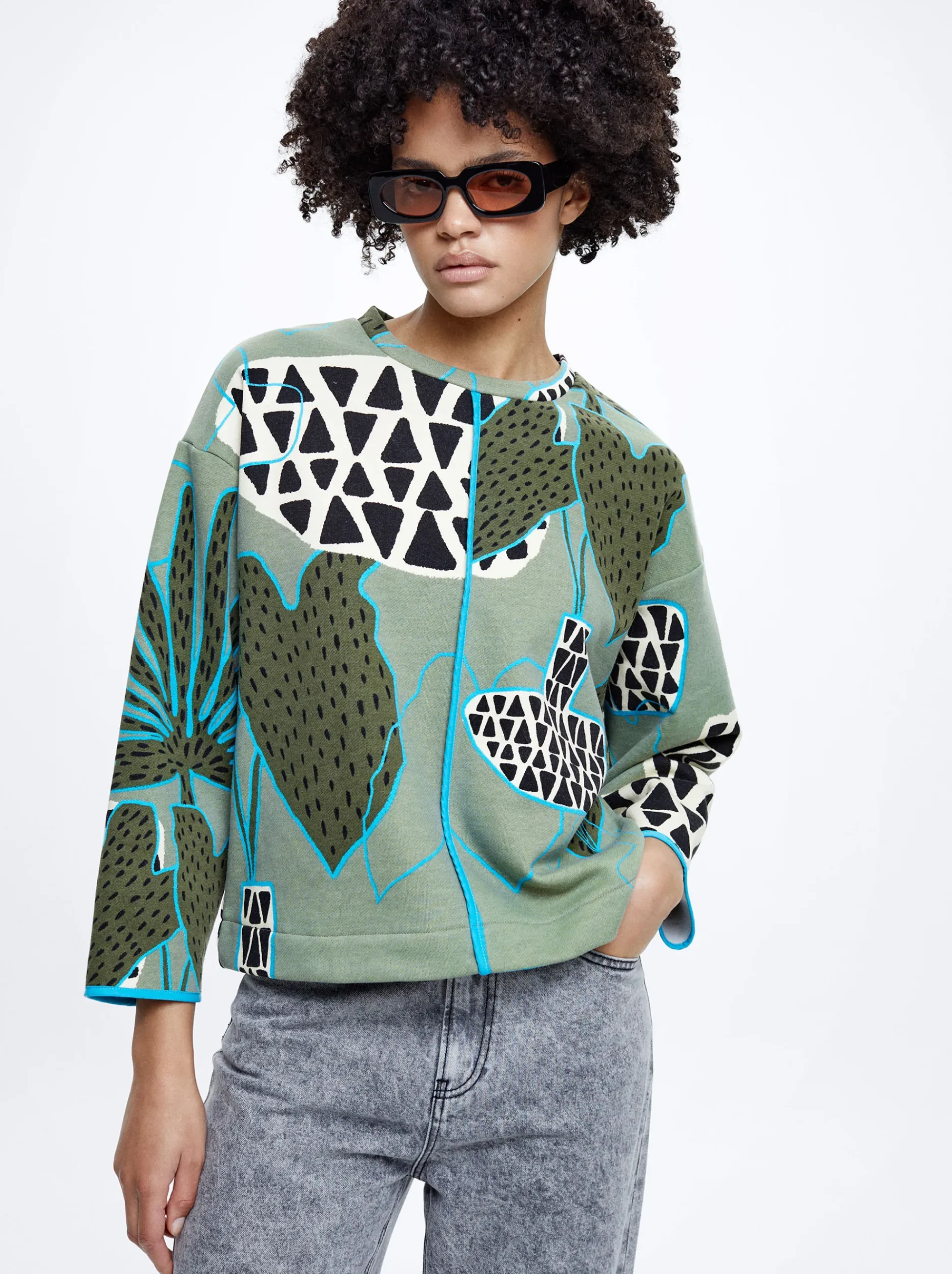 Cotton Printed Sweater|Parfois Shop