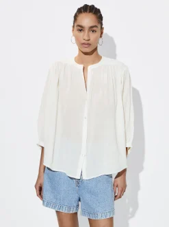 Cotton Shirt With Puffed Sleeves|Parfois Store