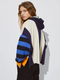 Cotton Striped Hoodie|Parfois Online