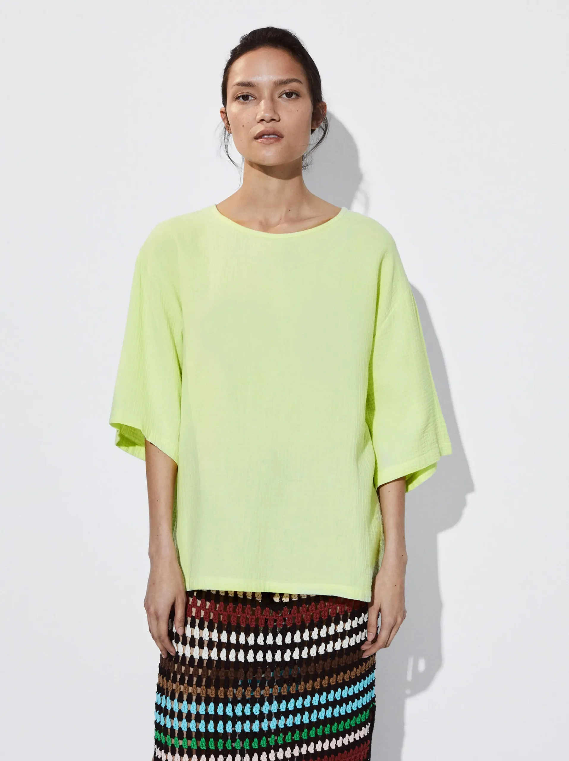Cotton Textured T-Shirt|Parfois Cheap