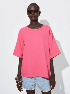 Cotton Textured T-Shirt|Parfois Online