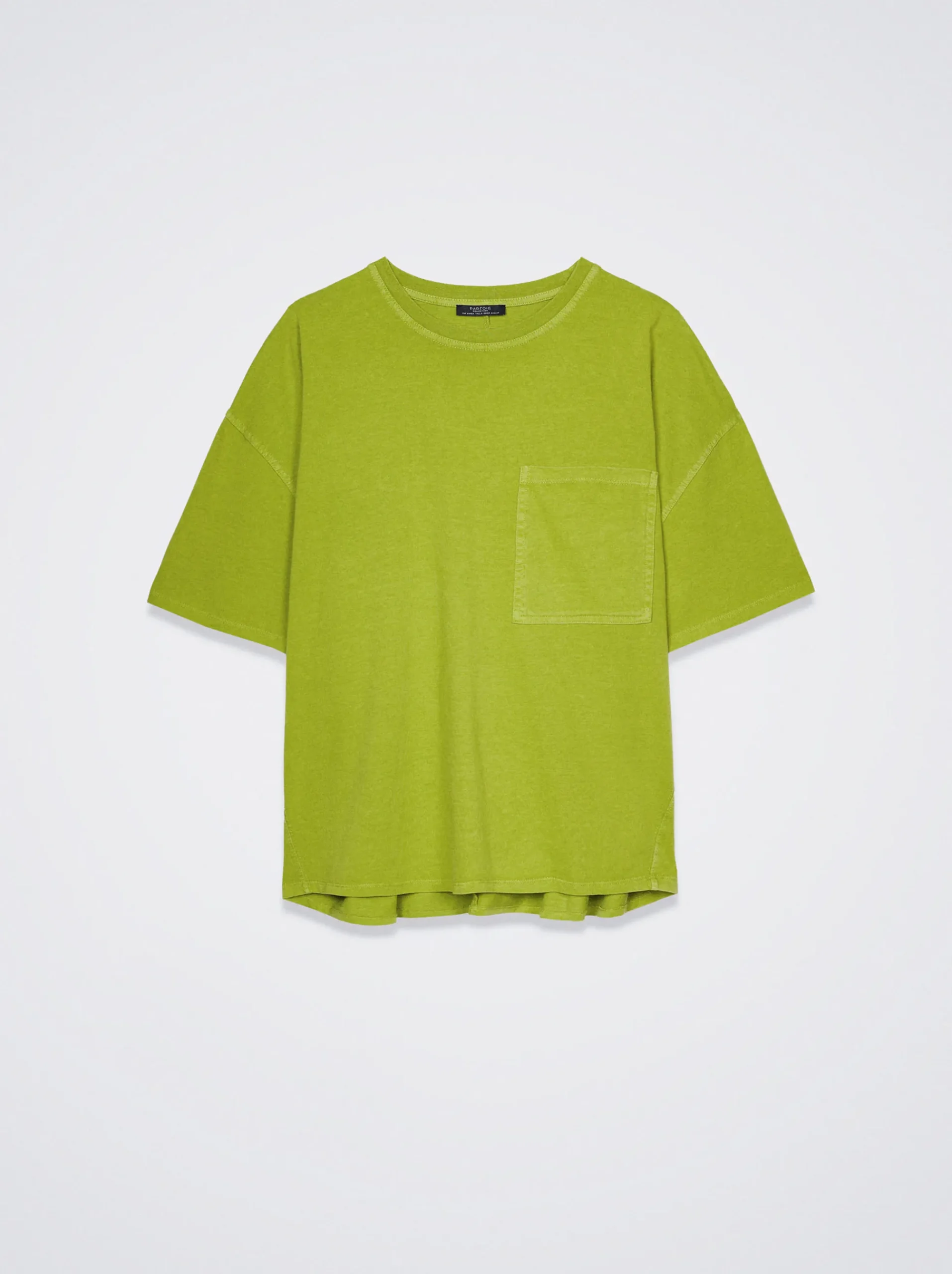 Cotton T-Shirt With Pocket|Parfois Fashion