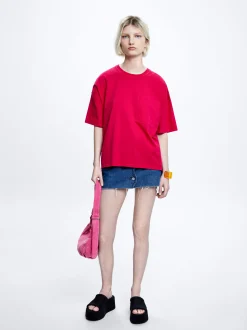 Cotton T-Shirt With Pocket|Parfois Cheap