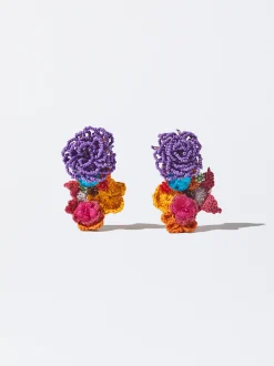 Crochet Clip Earrings With Beads|Parfois Best