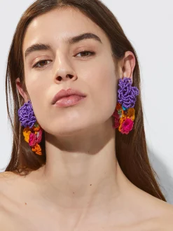 Crochet Clip Earrings With Beads|Parfois Best