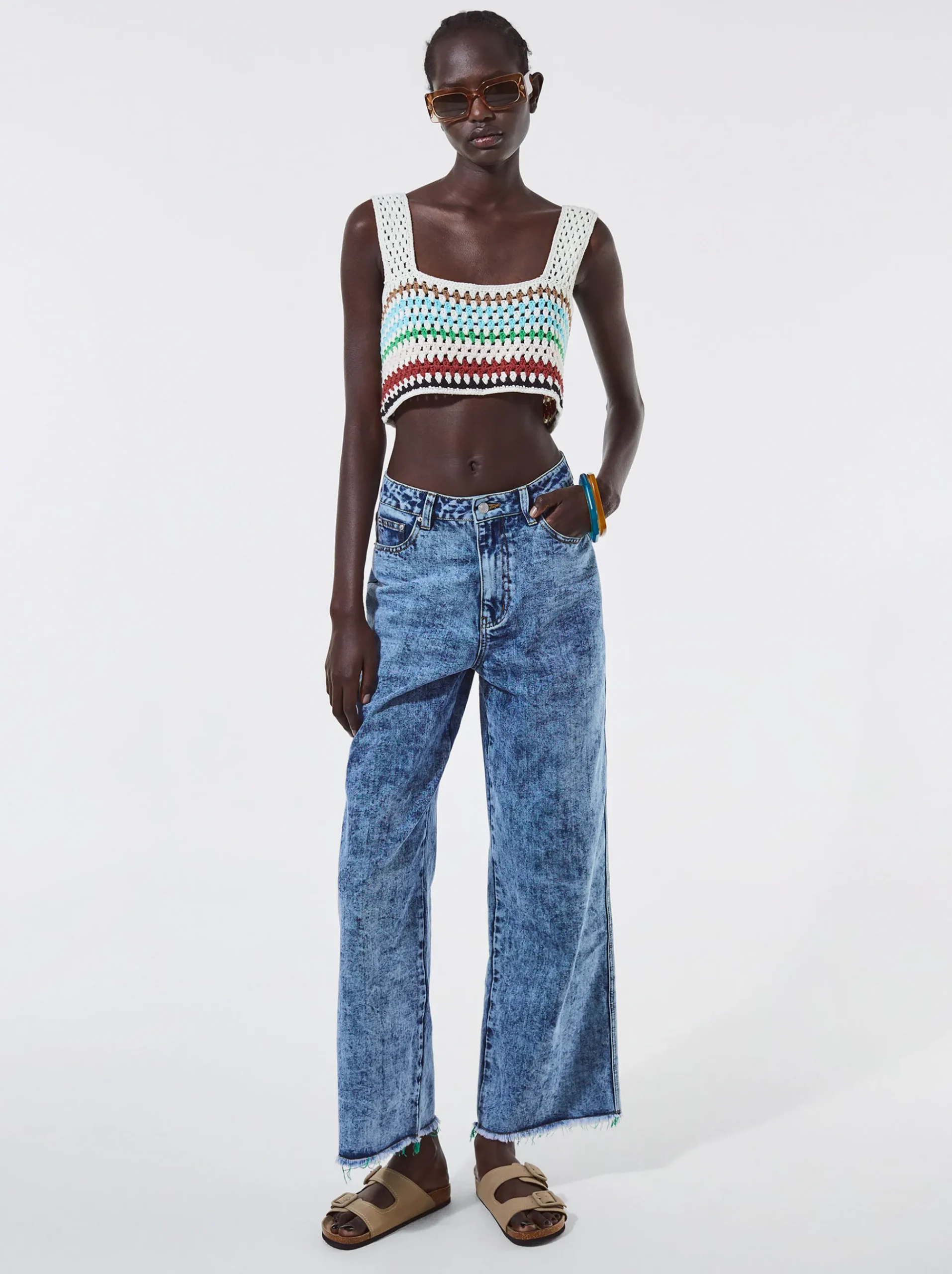 Crochet Cotton Crop Top|Parfois Cheap